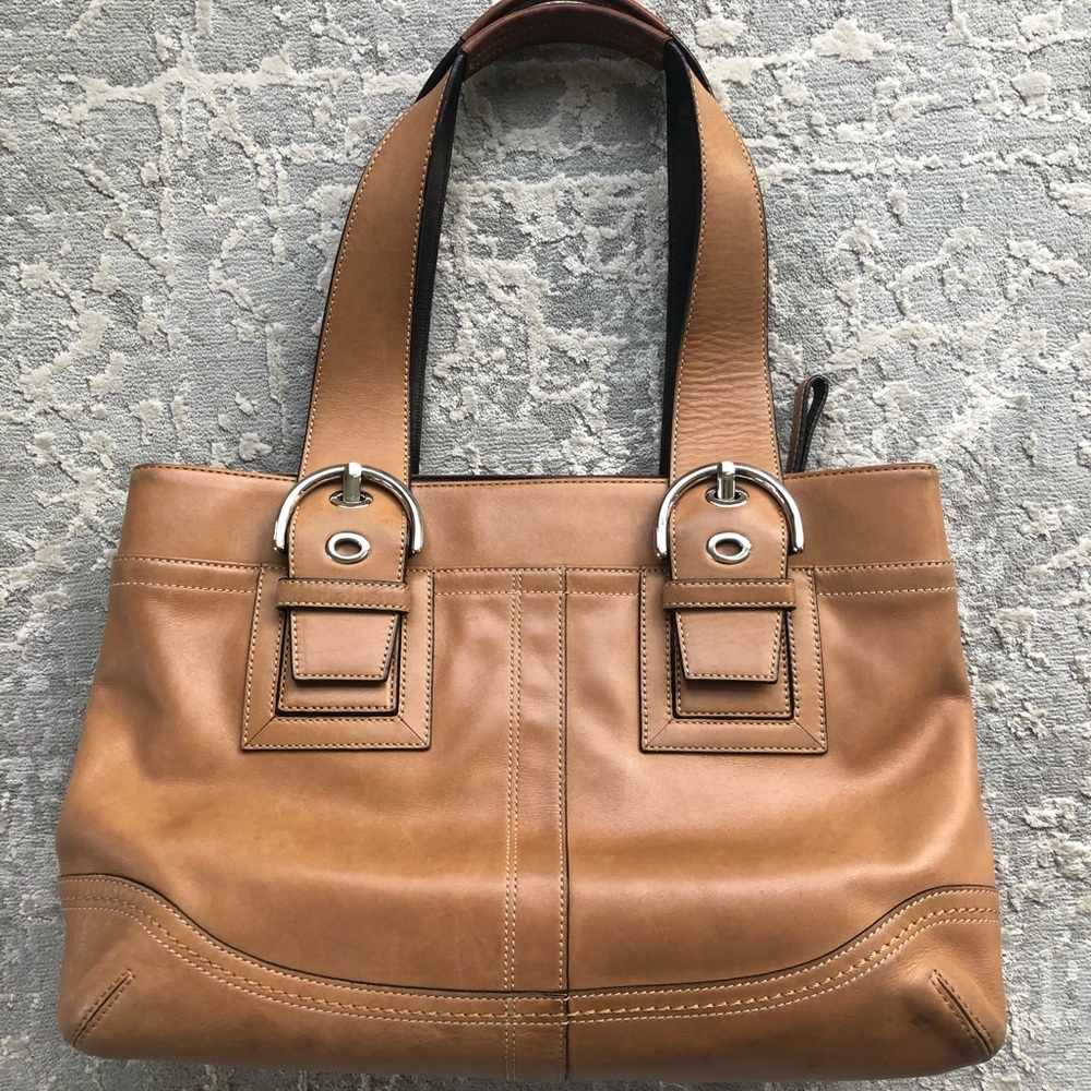 Gorgeous Tan Leather Coach Handbag